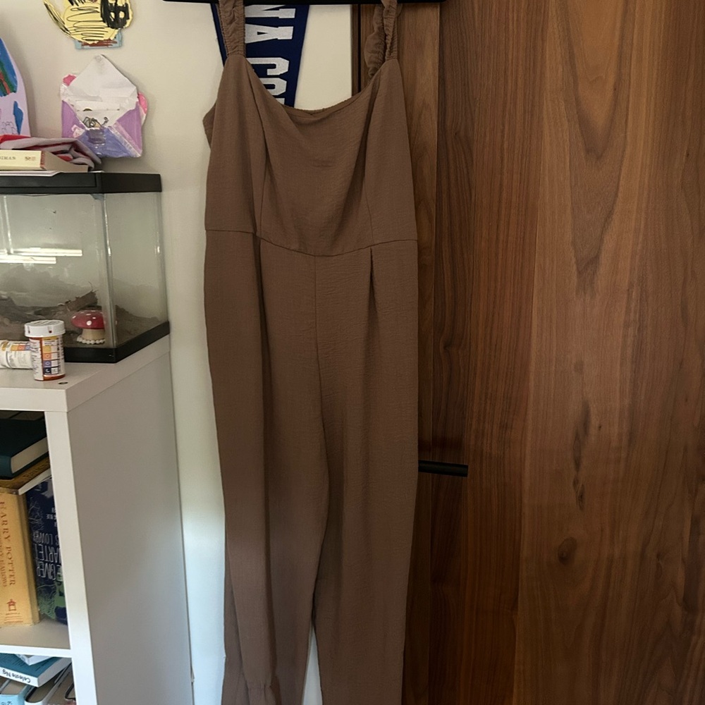 Lily Rose Brown Wide-Leg Jumpsuit